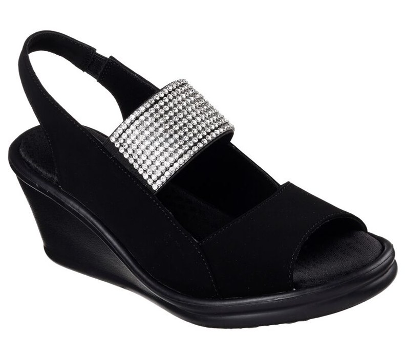 Skechers Rumblers - Sparkle On - Womens Sandals Black [AU-PU3083]